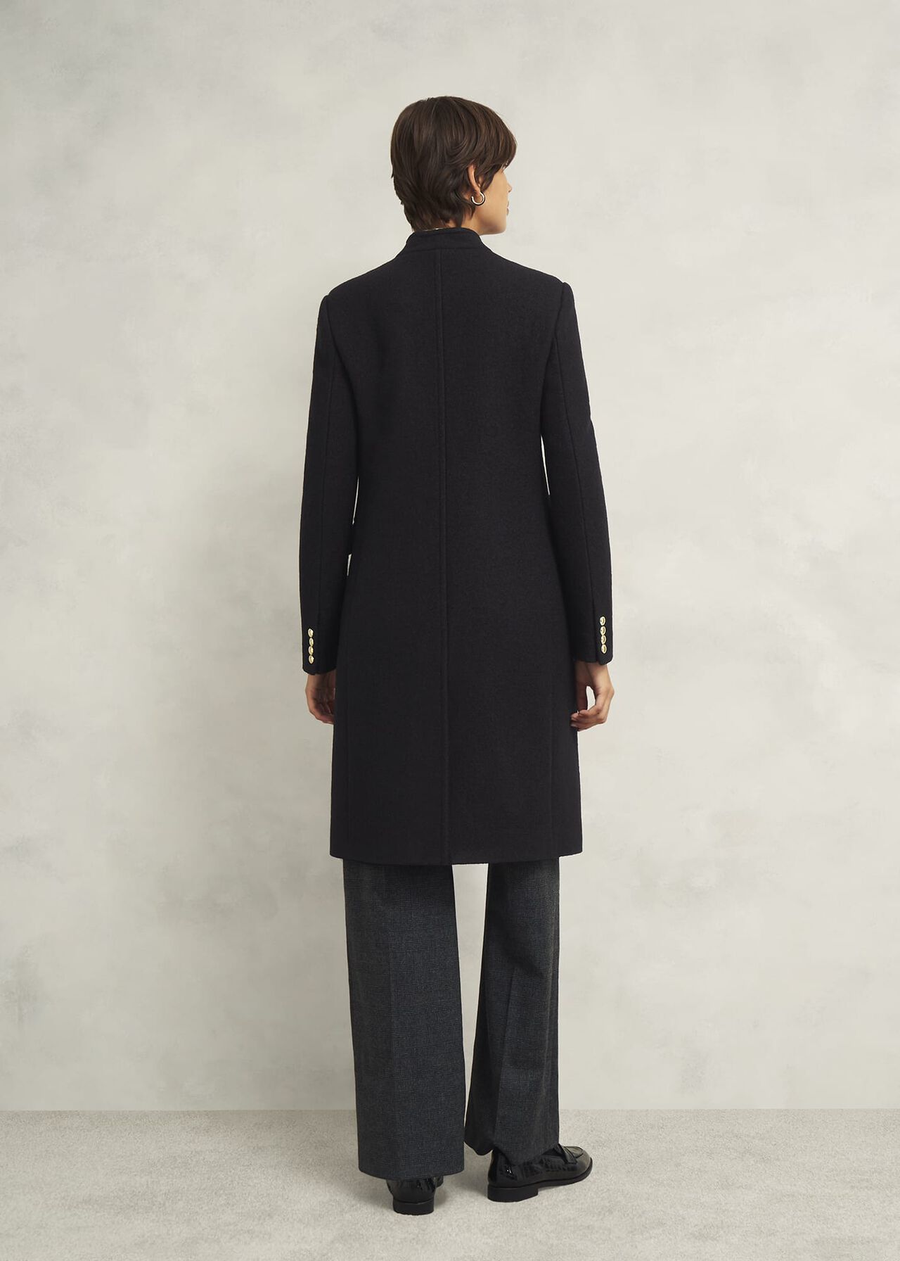 Wilma Wool Coat, Black, hi-res