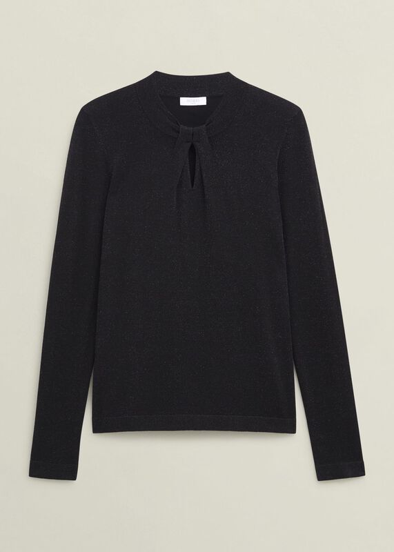 Sparkle Effie Keyhole Knitted Sweater