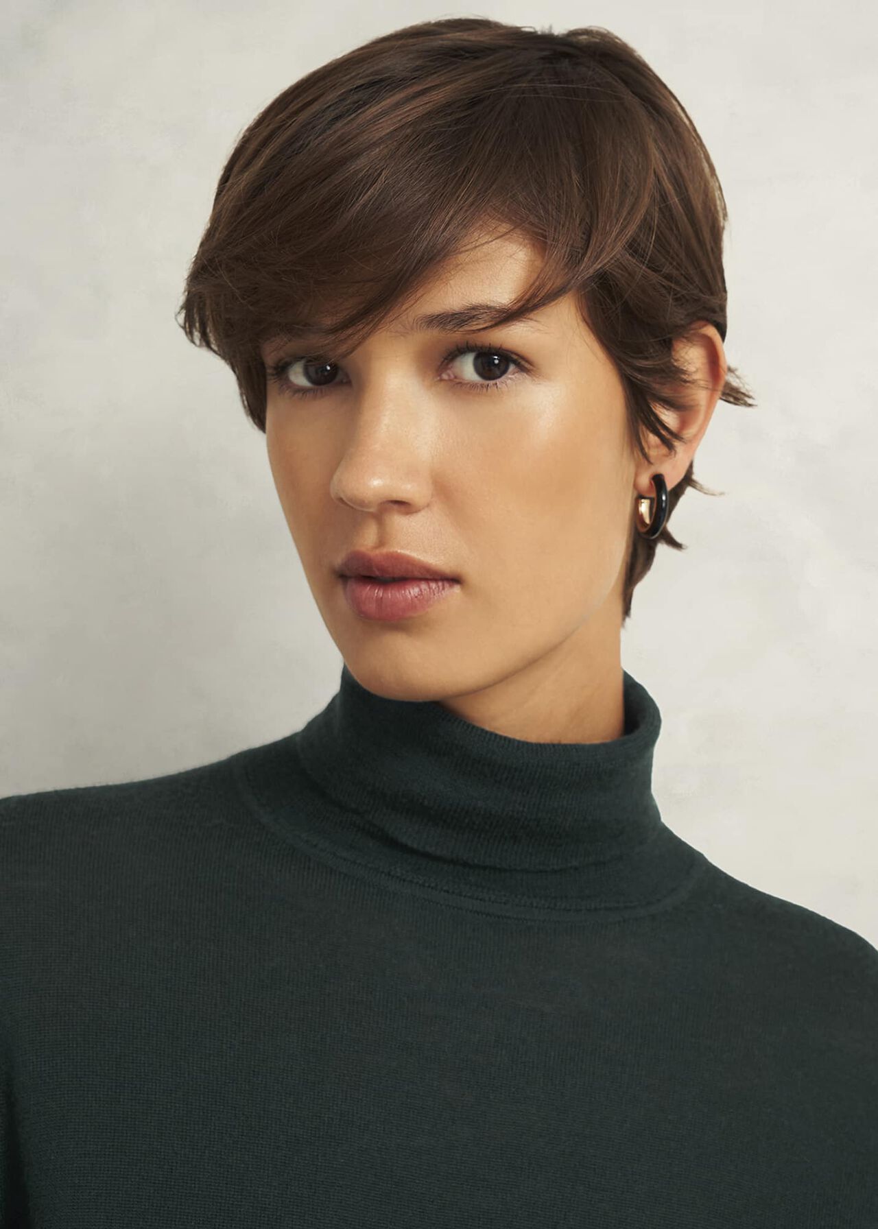 Lara Merino Wool Roll Neck Jumper, Hawthorn Green, hi-res