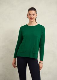 Devora Jumper With Cashmere, Agate Green, hi-res