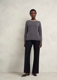 Sherry Jumper With Cashmere, Charcoal Grey, hi-res