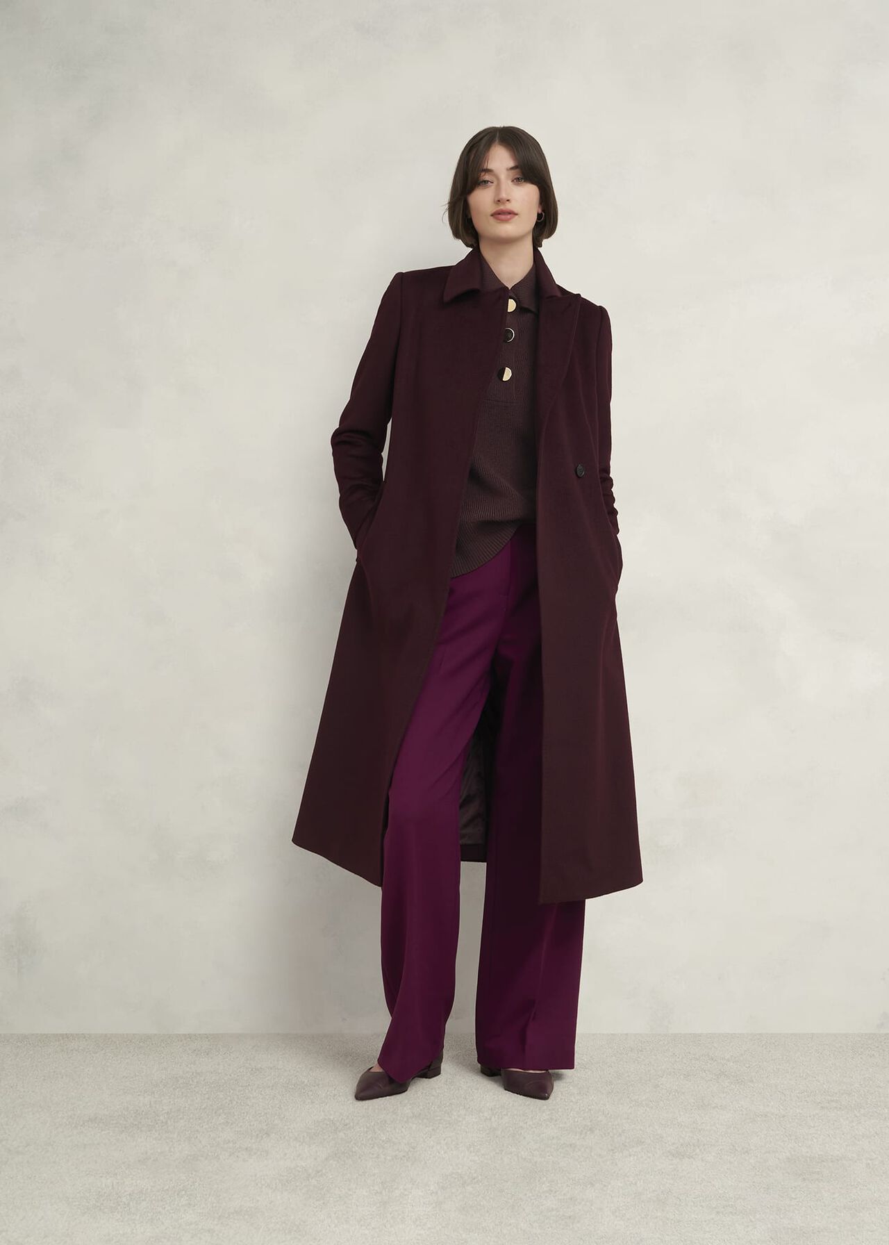 Brenna Merino Wool Sweater , Malbec, hi-res