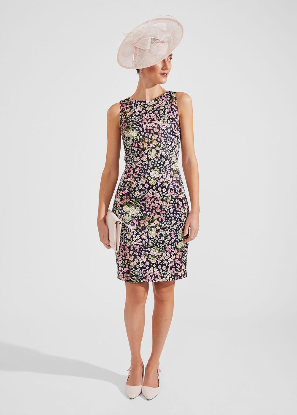 Moira Floral Shift Dress, Navy Multi, hi-res