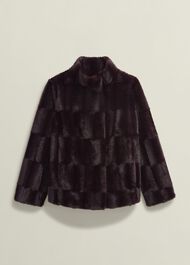 Andrea Faux Fur Coat, Wine, hi-res