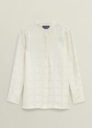 Sloane Silk Blouse, Ivory, hi-res