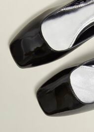 Athena Patent Heeled Shoes, Black, hi-res