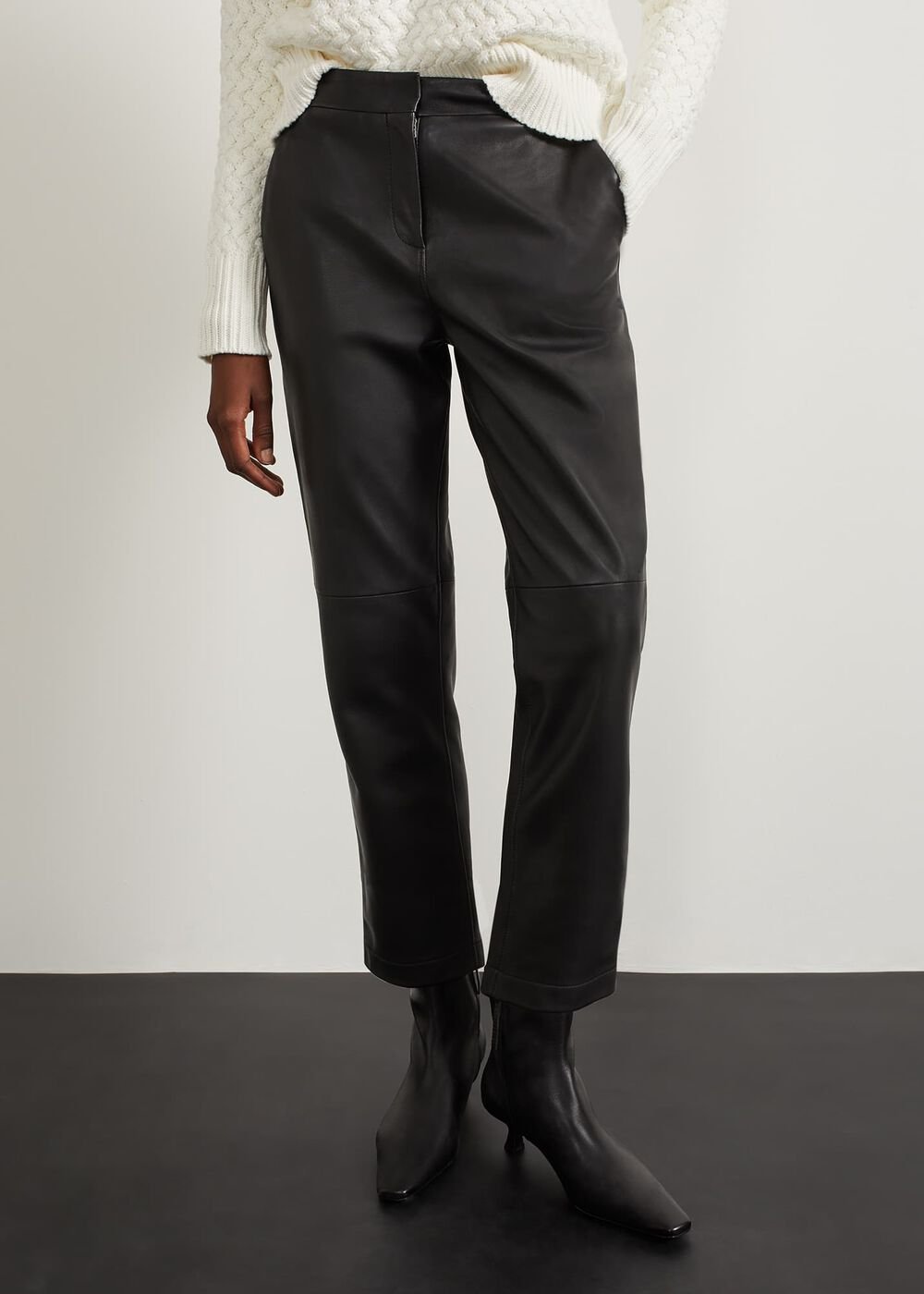 Kinsey Leather Pants, Black, hi-res