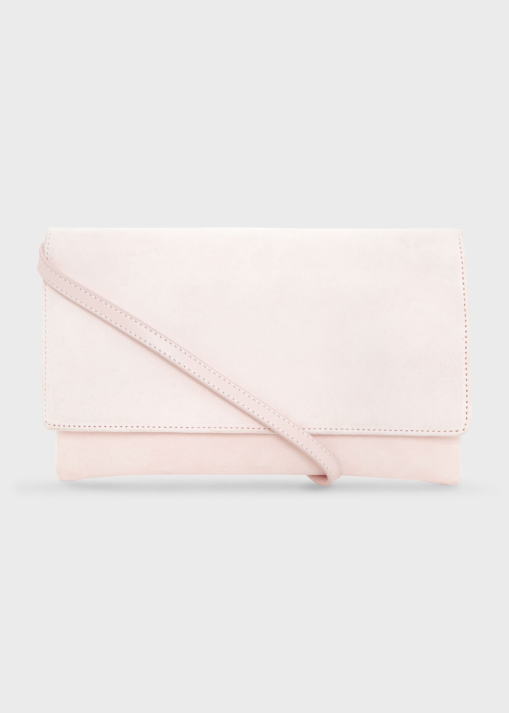 Renata Suede Clutch, Zinnia Pink, hi-res