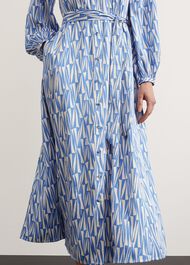 Deanery Midi Dress, Blue Ivory, hi-res
