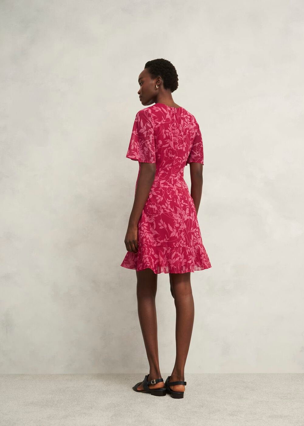 Iona Textured Dress, Pink Multi, hi-res