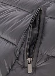 Danika Long Puffer Jacket With Hood, Charcoal Grey, hi-res
