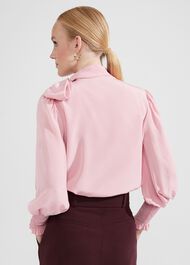 Thea Silk Blouse, Ballerina Pink, hi-res