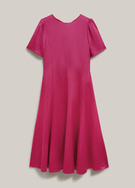 Camille Textured Satin Dress, Bright Pink, hi-res