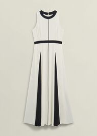 Jenn Colourblock Dress, Cream Black, hi-res