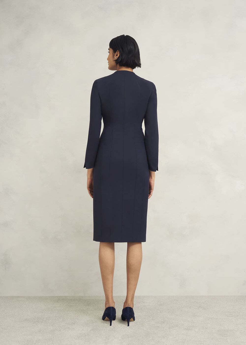 Berkeley Dress With Wool, Navy, hi-res