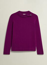 Talia Wool Cashmere Sweater, Dahlia Purple, hi-res
