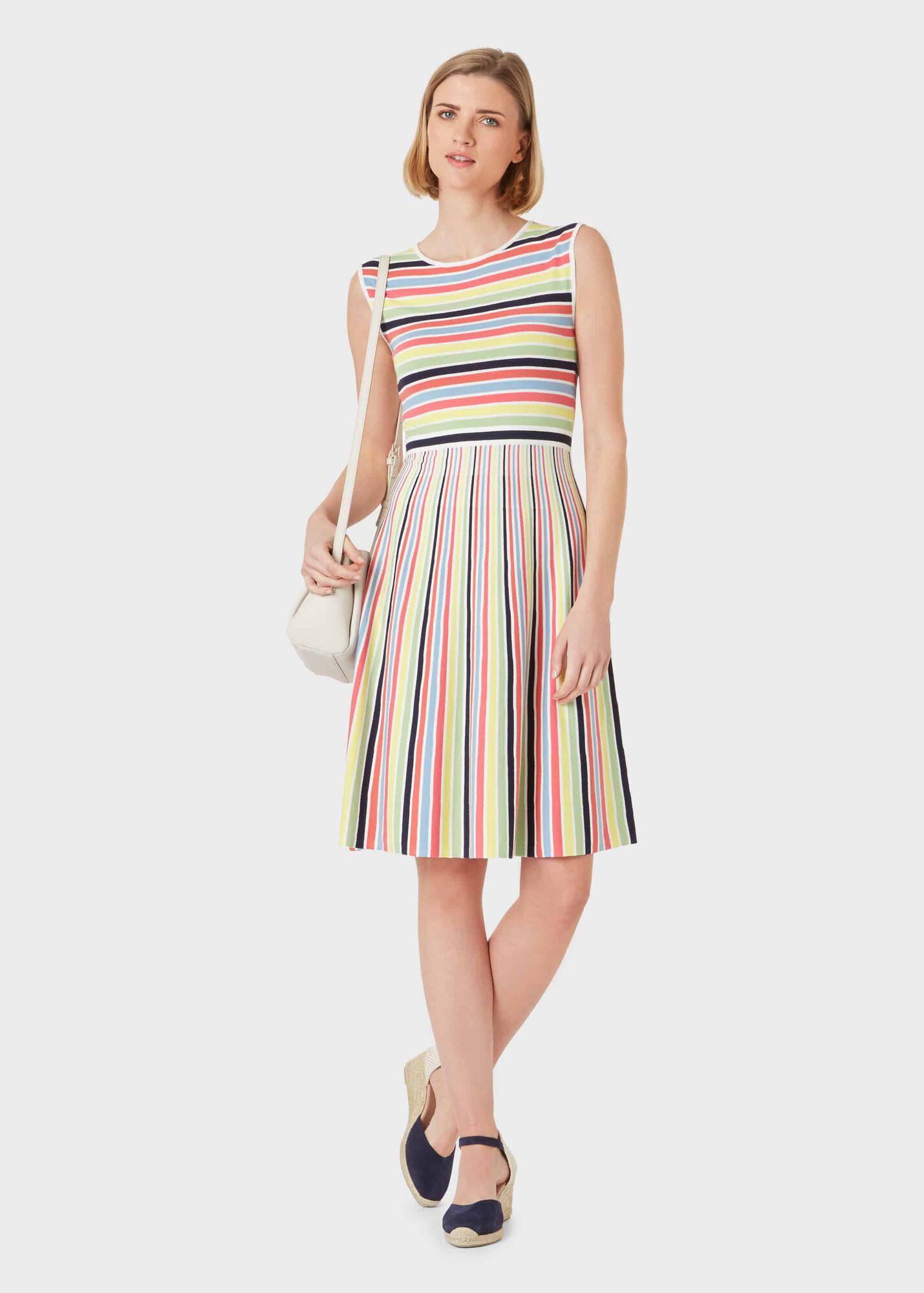 Rainbow Stripe Knitted Dress Hobbs