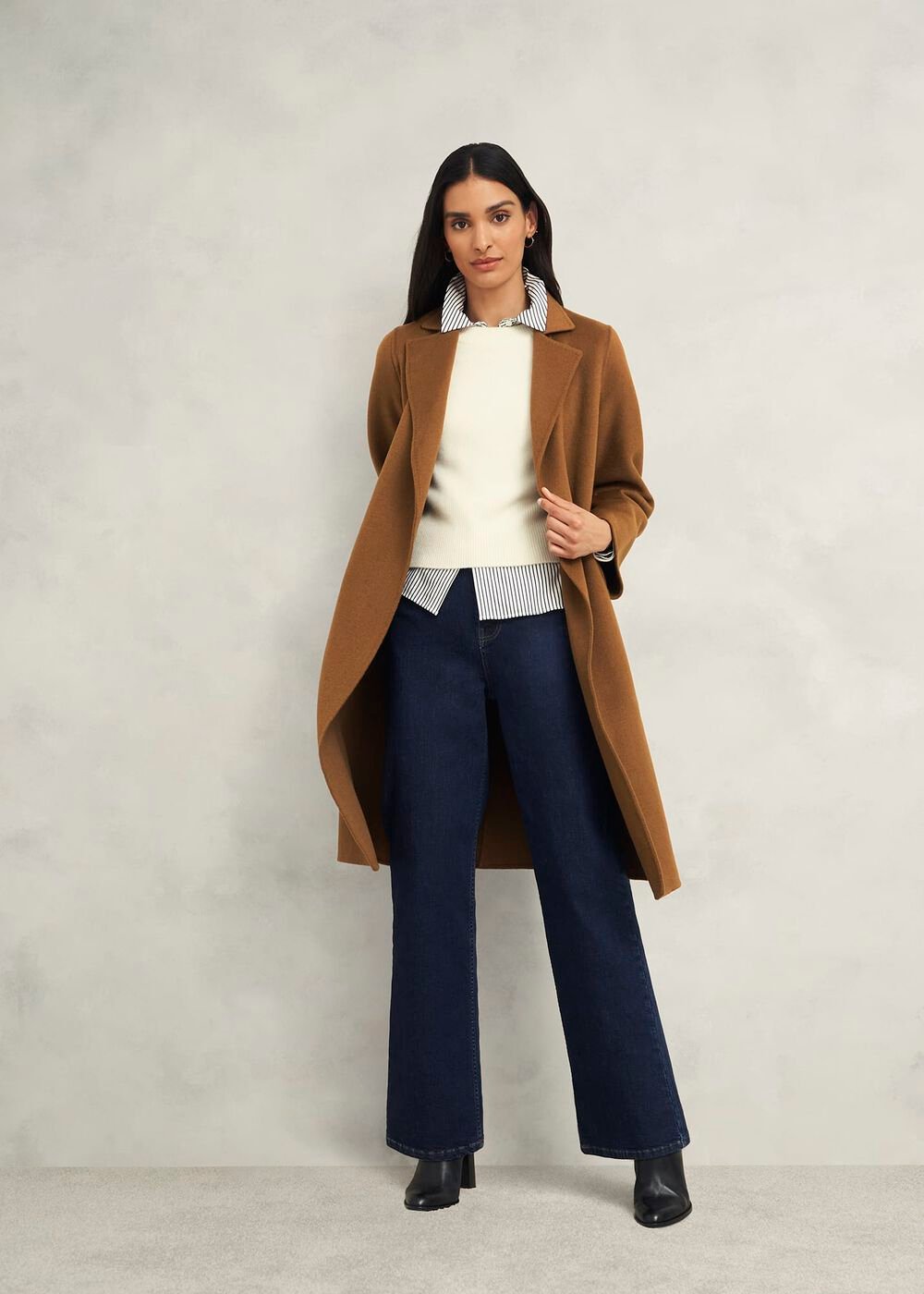 Lytham Wrap Coat With wool, Vicuna, hi-res