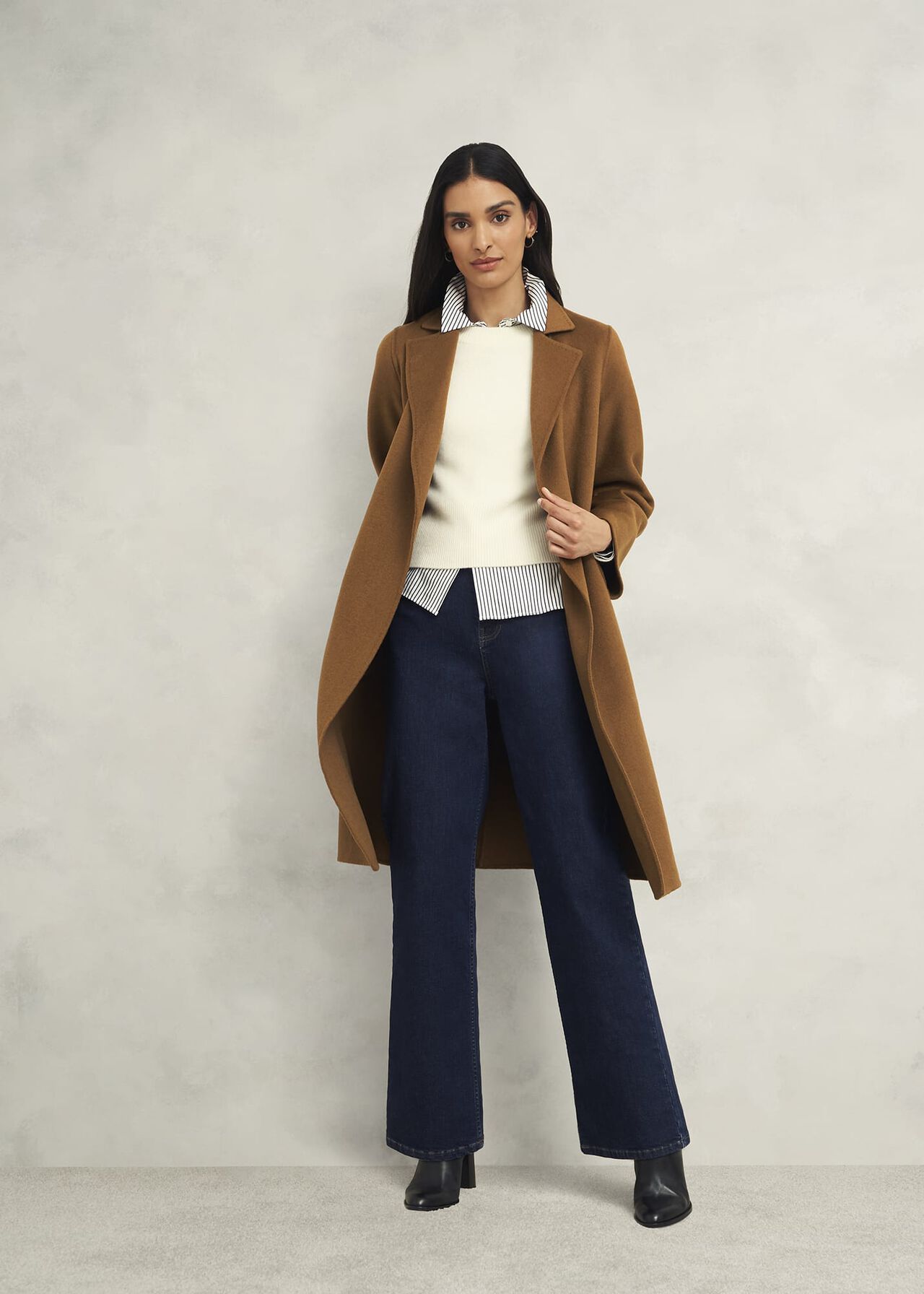 Lytham Wrap Coat With wool, Vicuna, hi-res
