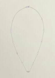 Bette Long  Silver Plated Necklace, Silver, hi-res