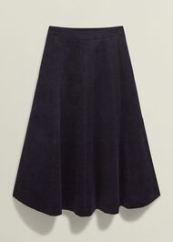 Clifton Cord Skirt, Navy, hi-res