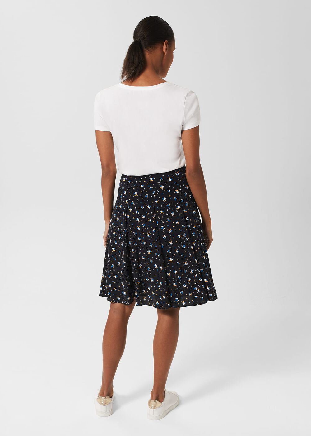 Inez Skirt, Navy Multi, hi-res