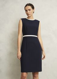Sally Dress, Navy Ivory, hi-res