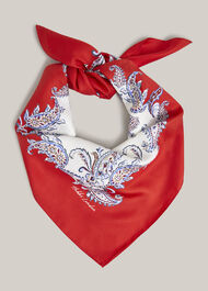 Bria Silk Scarf, Red Multi, hi-res