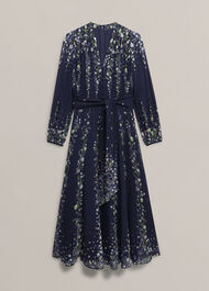 Ros Floral Silk Dress, Midnight Multi, hi-res