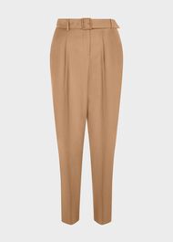 Harrietta Tapered Pants With Wool, Camel, hi-res