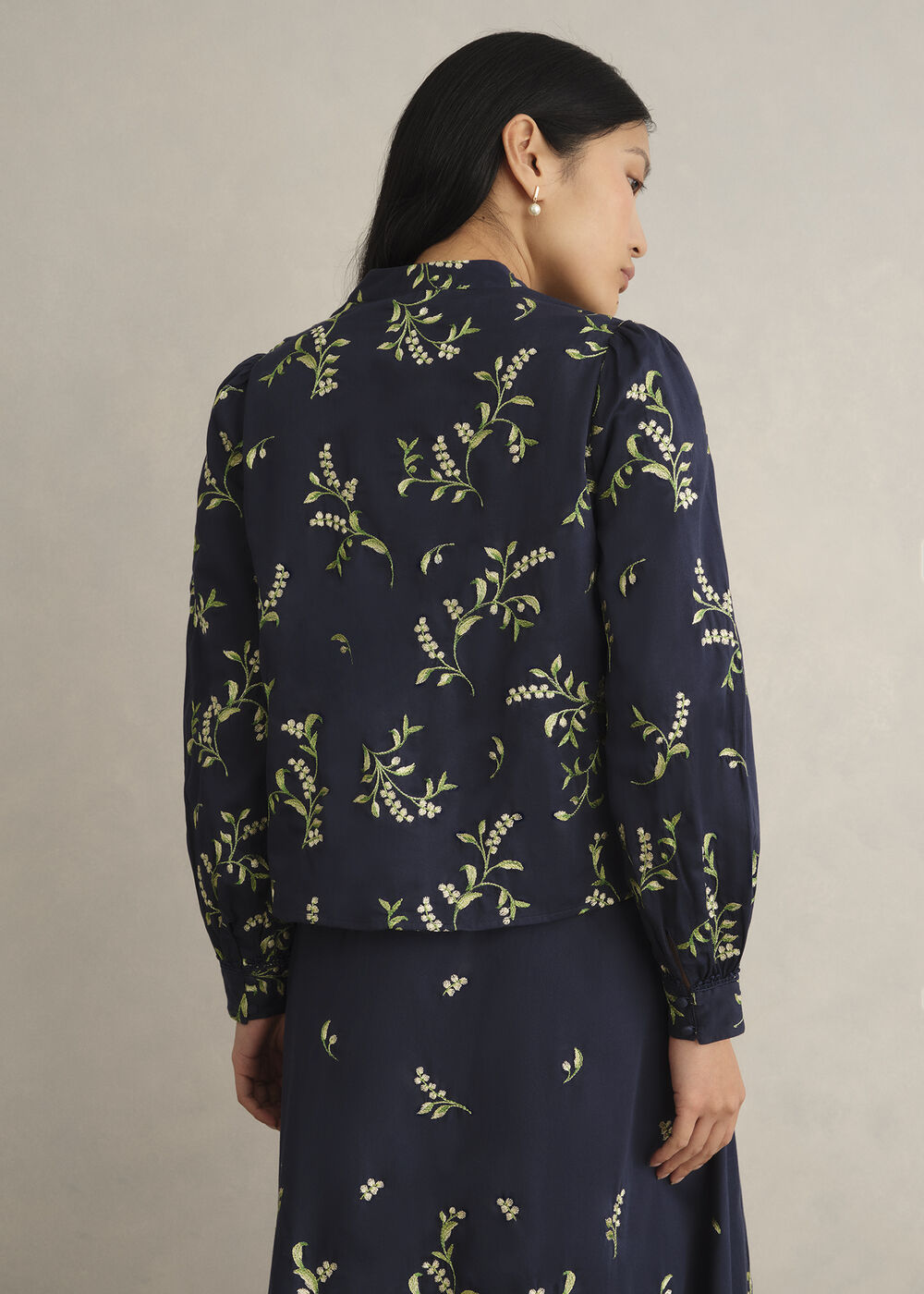 Annie Floral Embroidered Top, Midnight Multi, hi-res