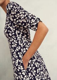 Petite Bonnie Dress, Navy Cream, hi-res
