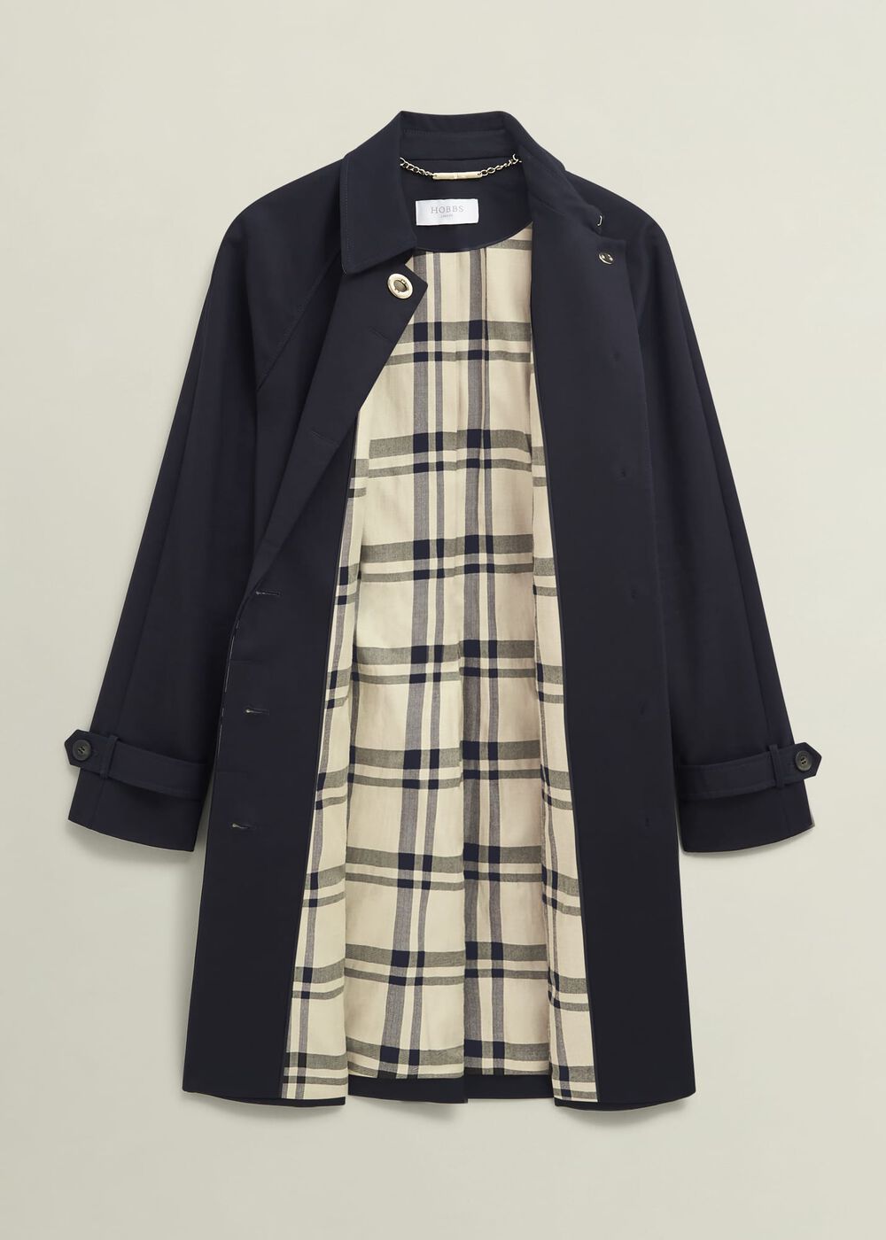 Vivienne Shower Resistant Trench Coat, Navy, hi-res