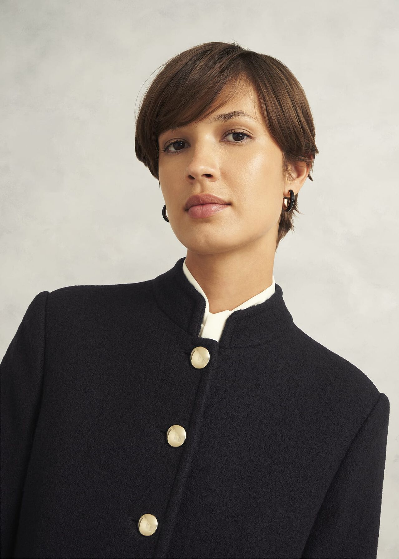 Wilma Wool Coat, Black, hi-res