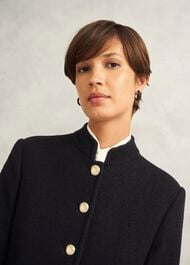 Wilma Wool Coat, Black, hi-res