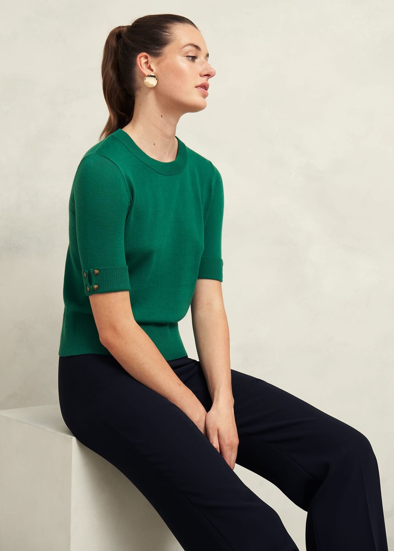 Leanne Jumper With Wool, Agate Green, hi-res