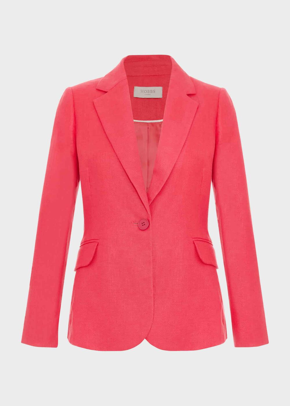 Mirabel Linen Jacket, Raspberry Pink, hi-res