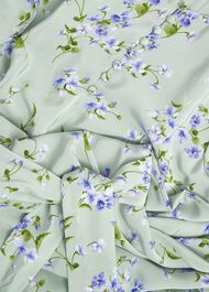 Petite Sophia Silk Belted Dress, Sage Multi, hi-res