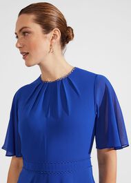 Petite Samara Fit And Flare Dress, Lapis Blue, hi-res