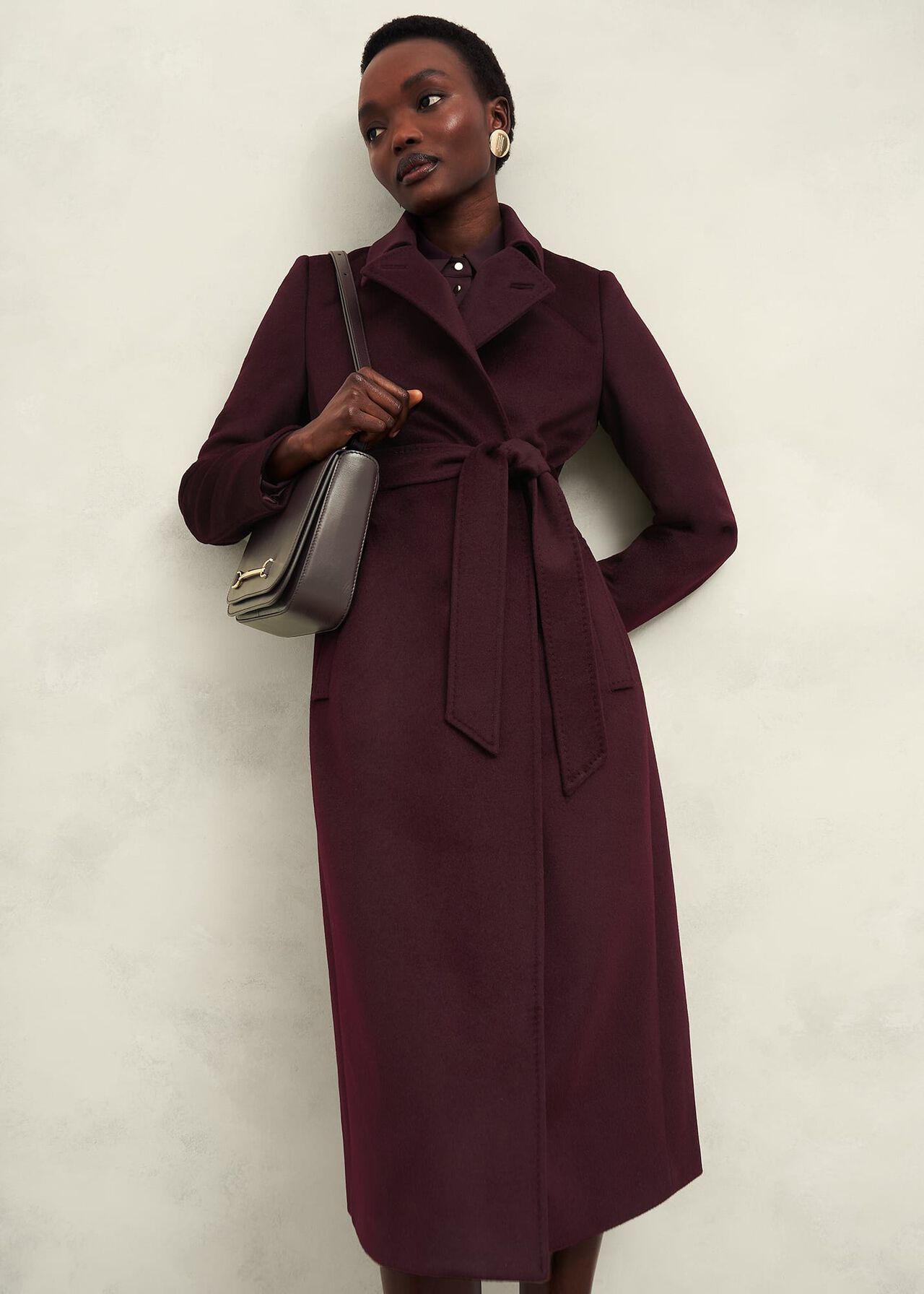 Petite Livia Wool Coat, Malbec Purple, hi-res