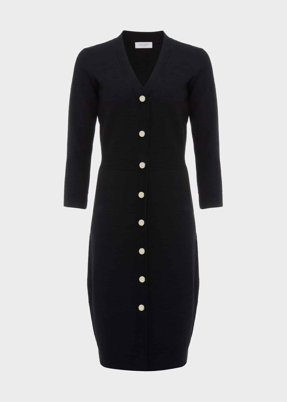 Marlee Knitted Dress, Black, hi-res