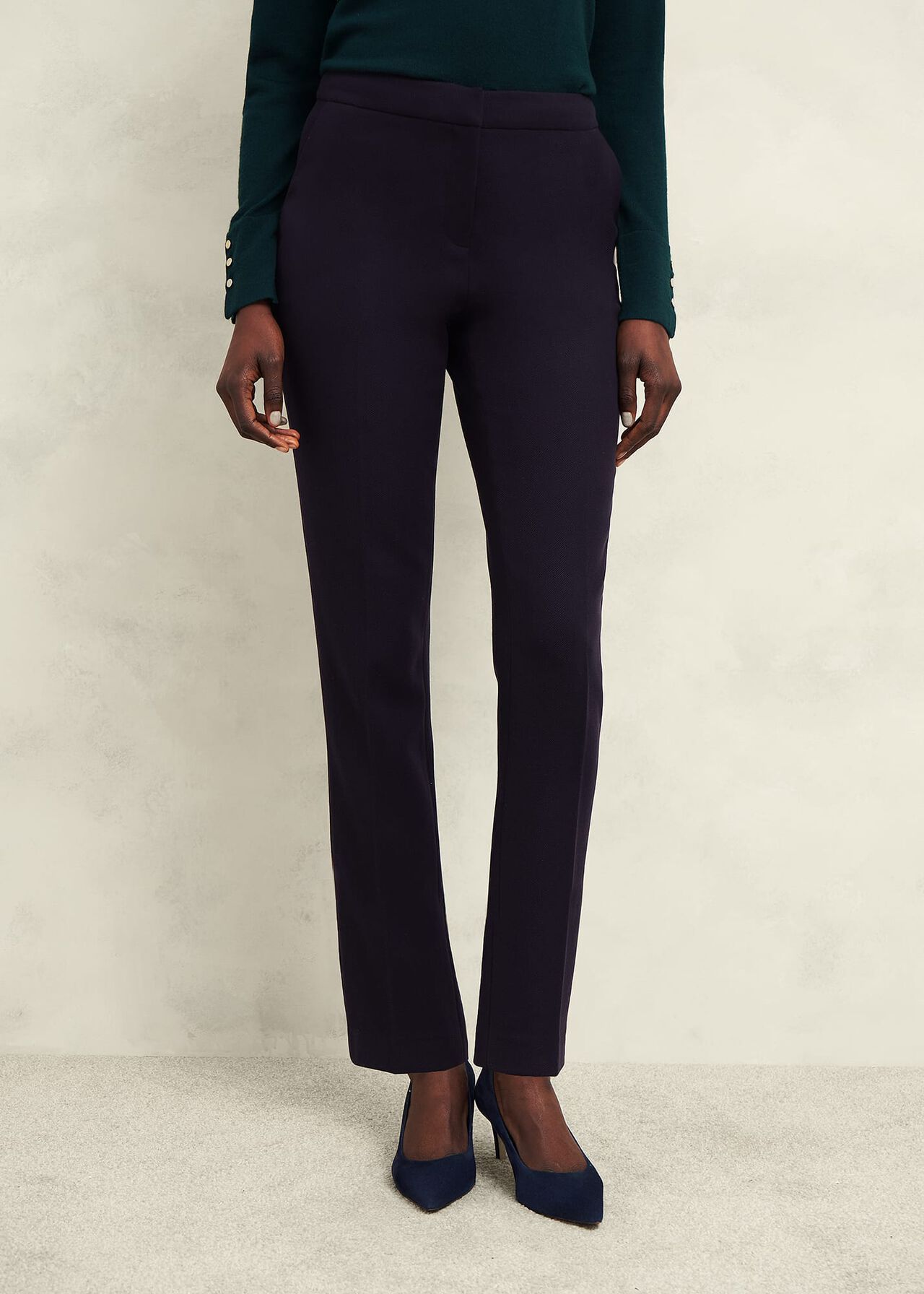 Aly Slim Trousers, Navy, hi-res