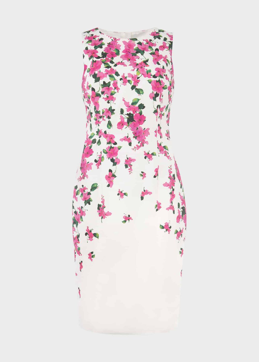 Fiona Cotton Blend Shift Dress, Ivory Fuchsia, hi-res