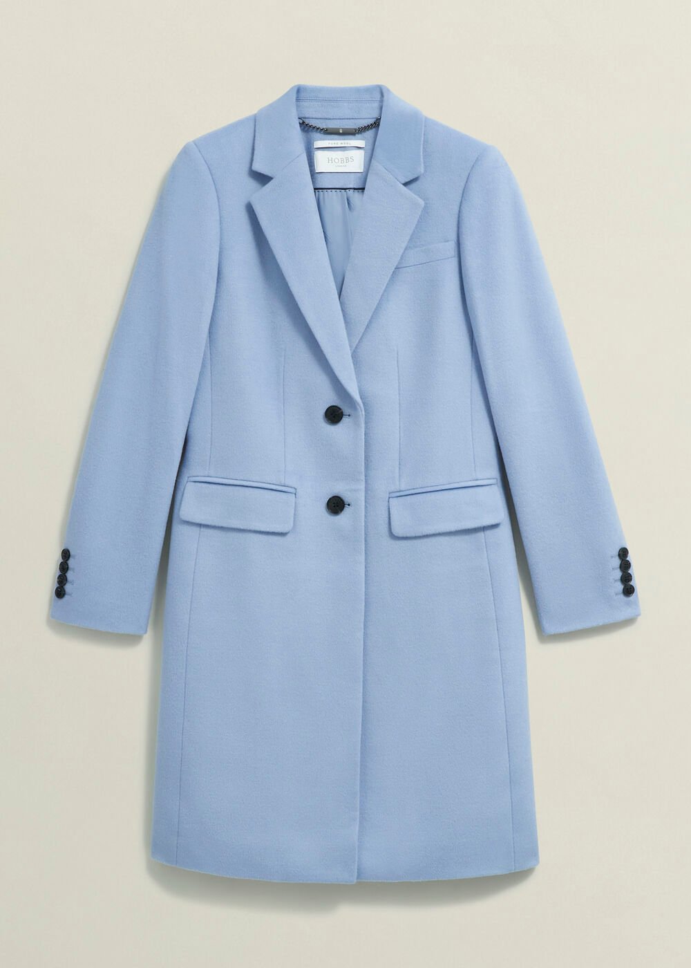 Petite Cavendish Wool Coat, Pale Blue, hi-res