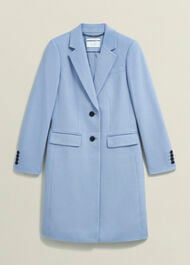 Petite Cavendish Wool Coat, Pale Blue, hi-res