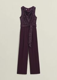 Zuri Jumpsuit, Onyx Red, hi-res