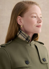 Petite Skylar Shower Resistant Trench Coat, Olive Green, hi-res