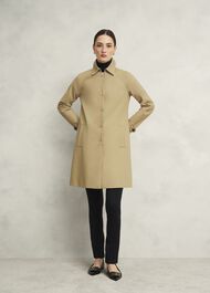 Petite Vivienne Shower Resistant Trench Coat, Fawn Beige, hi-res