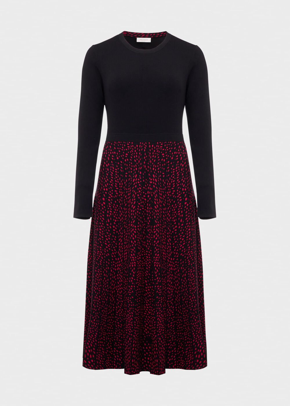 Harlie Knitted Dress, Black Cerise, hi-res