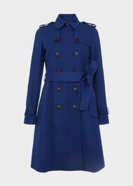 Saskia Water Resistant Trench Coat, Cobalt, hi-res